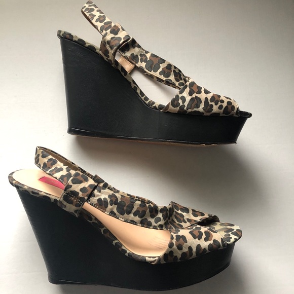 Betsey Johnson Shoes - Betsy Johnson Leopard Print Wedge Heel Shoes